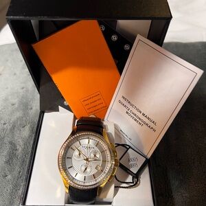Akribos XXIV Gold and Black Women's Watch